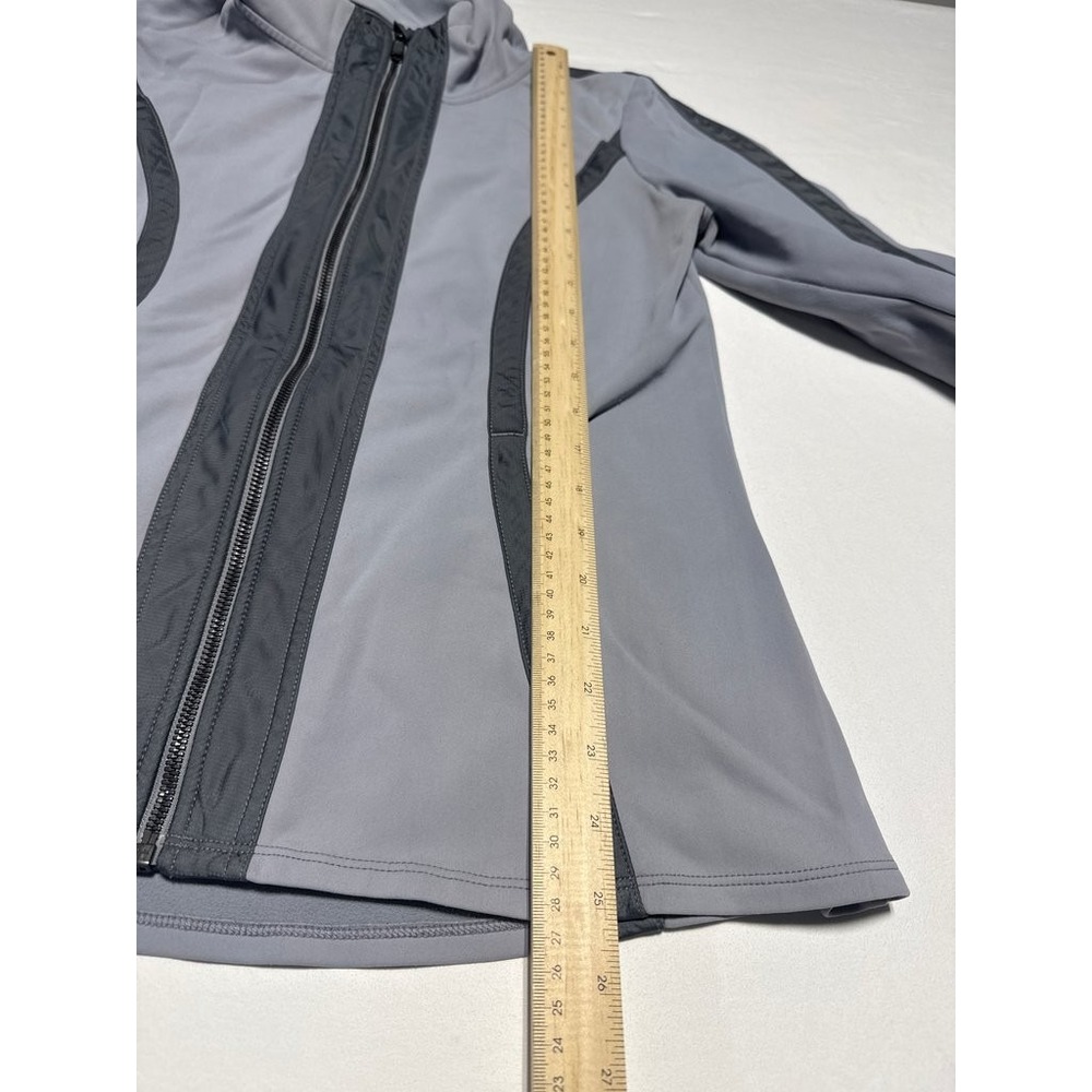 Athleta Womens Hooded Performance Jacket Gray Full Zip Activewear Size L - Picture 7 of 7
